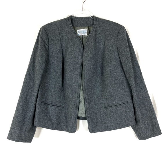 Pendleton | Vintage Gray 100% Wool Open Front Blazer - Picture 1 of 5